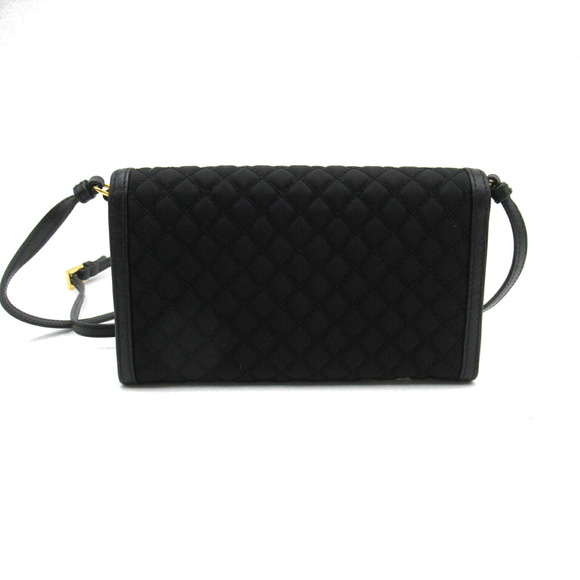 Prada Nylon Leather Black Wallet Shoulder - Picture 1 of 10